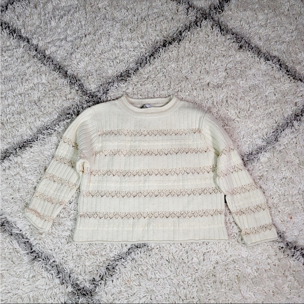 🤍ZARA Pointelle Ribbed Sweater - Picture 9 of 11